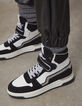 Broek in kunstleer joggingcoupe elastisch onderaan dames-5