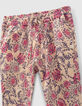 Pantalon rose imprimé floral cachemire bébé fille-4