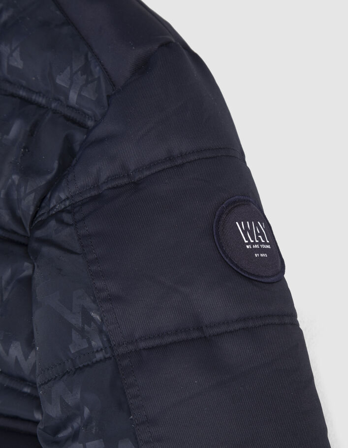 Marineblaue Jungensteppjacke mit Way-Schriftzug-7