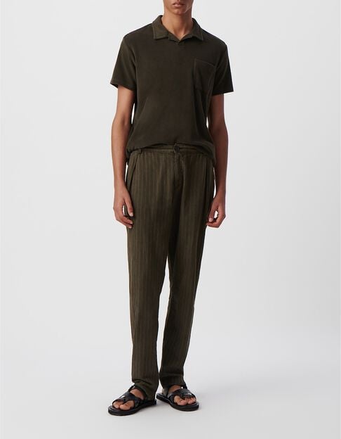 Pantalones CHINOS caqui rayas hombre - IKKS