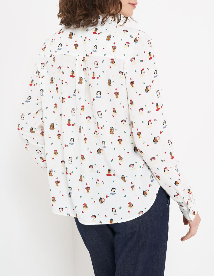 I.Code off-white portrait print shirt - I.CODE