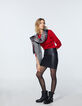 Women’s red Aran knit sweater with wool-6