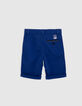 Blauwe CHINO bermuda voor jongens-3