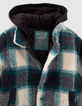 Jungenjacke aus kariertem Sherpafleece-5