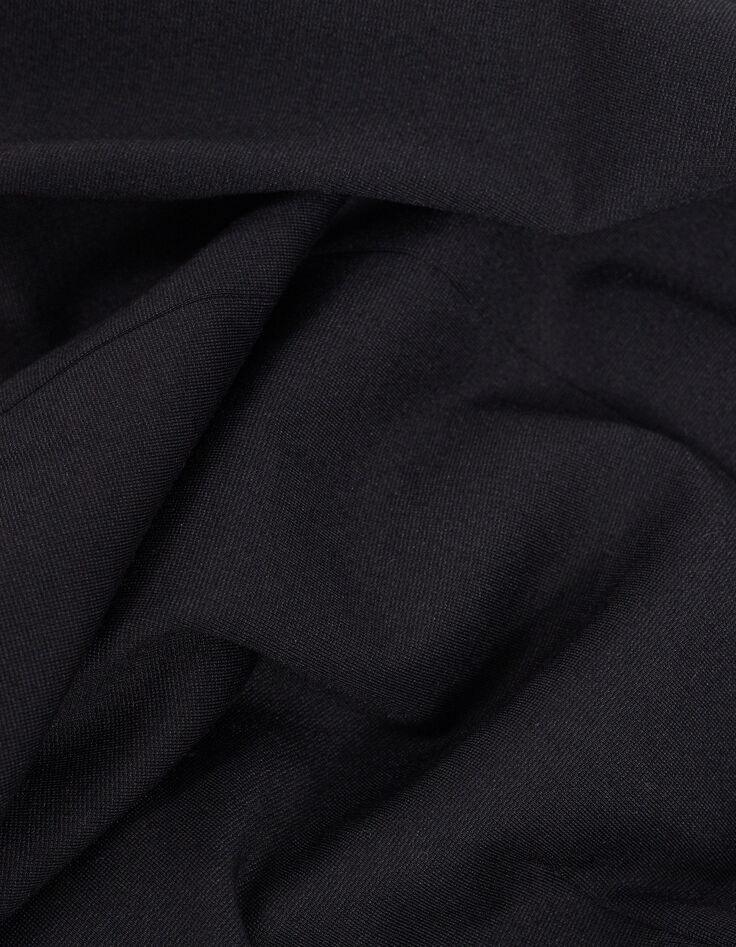 Robe noire fendue maille Milano Femme-8