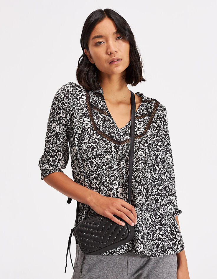 Sac pochette cuir 1440 SMALL MESSENGER matelassage femme-7