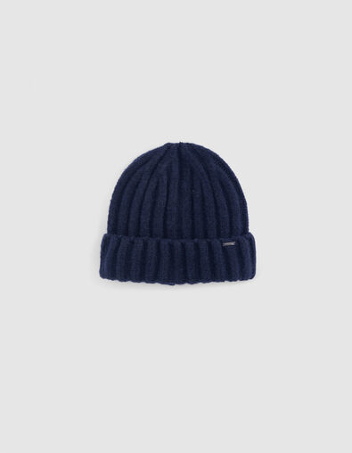 Bonnet marine tricot grosses c&ocirc;tes Homme - IKKS