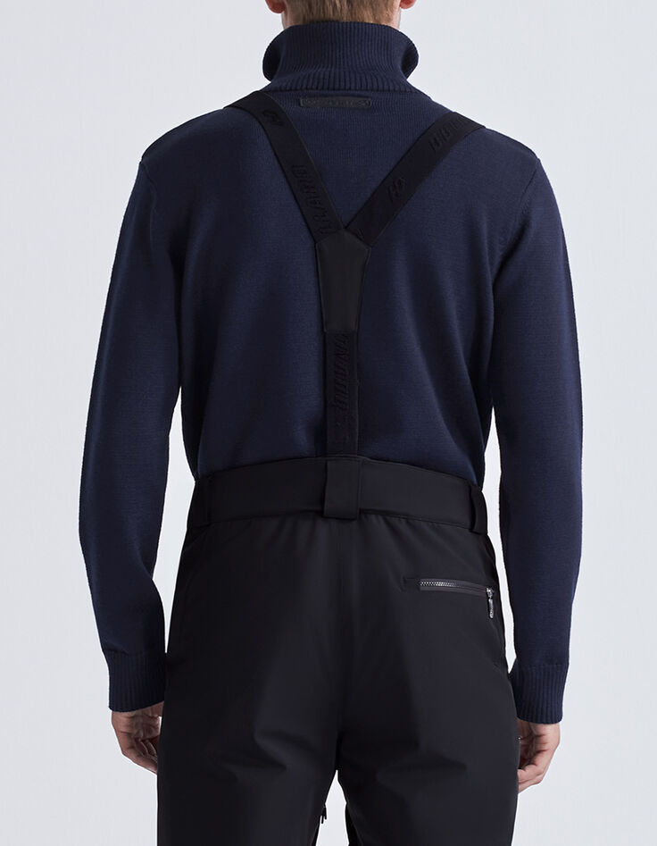Men&rsquo;s navy knit IKKS x DUVILLARD zip-neck sweater-4
