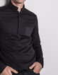 Men's black polo shirt-1