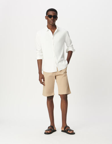 Wit EASY overhemd ABSOLUTE DRY in tricot Heren - IKKS