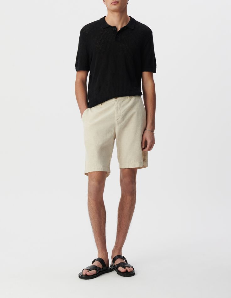 Bermudas beige lino y algod&oacute;n hombre-1