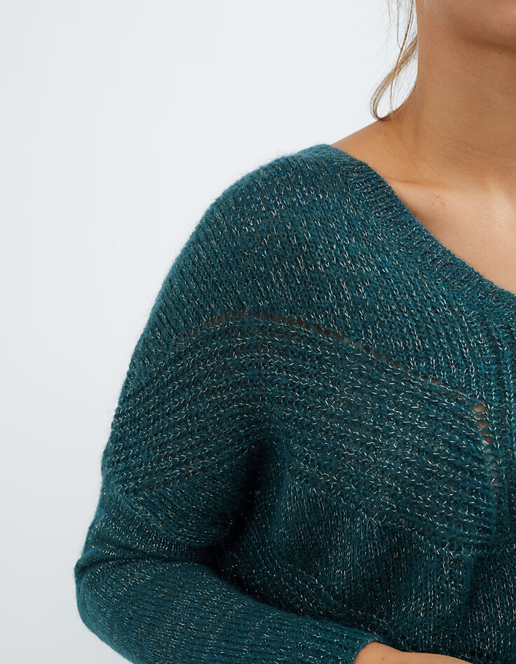 Jersey-capa verde pinegreen de mohair mezclado I.Code-4