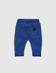 Baby boy's comfort blue elasticated waist upcycled jeans-3