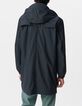 Men&rsquo;s navy rubber nylon hooded parka-3