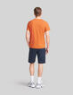Oranje T-shirt L'Essentiel biokatoen ronde hals Heren-6