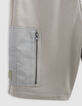 Bermuda LOOSE vert coton bio poche zippée garçon-7