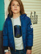 Blouson réversible gris foncé et bleu garçon -1