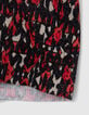 Pull noir tricot fin imprimé ikat Femme-7