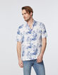 Chemise SLIM indigo esprit toile de Jouy Homme-3