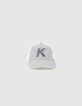 Gorra gris, blanco y amarillo niño-2