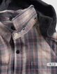 Boy's beige plaid shirt with removable hood-6