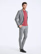 Graue Herrenanzughose mit Glencheck-Karomuster Travel Suit-6