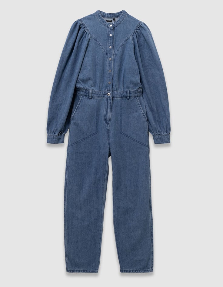 Mono pantalón vaquero azul niña-1 Mono pantalón vaquero azul niña-1