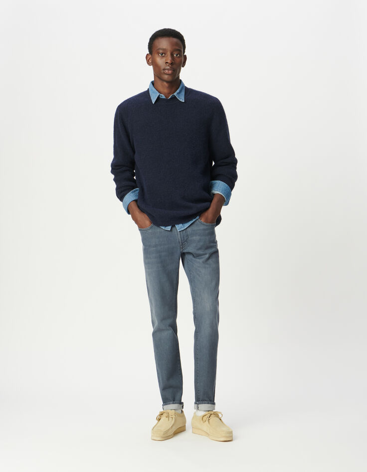 Jean slim bleu grisé Homme-1 Jean slim bleu grisé Homme-1