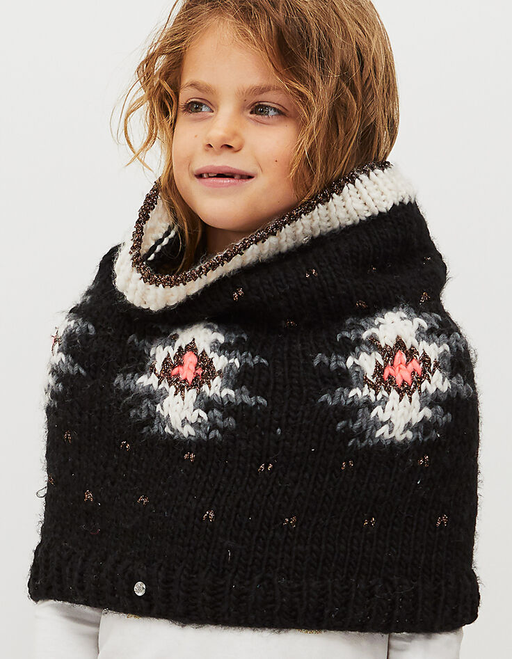 Girls' black snood-1