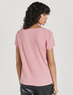 Women’s pink skull image organic cotton T-shirt-3