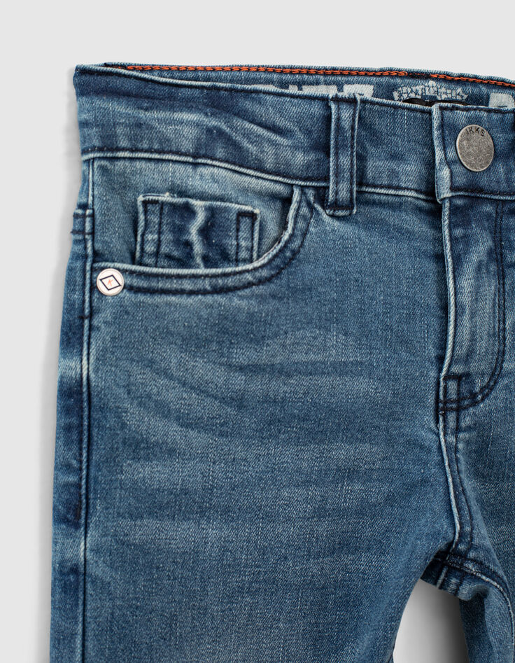 Vaquero slim medium blue algod&oacute;n bio con cintur&oacute;n ni&ntilde;o -4