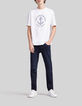 T-shirt blanc coton bio visuel ancre et serpent Homme-2