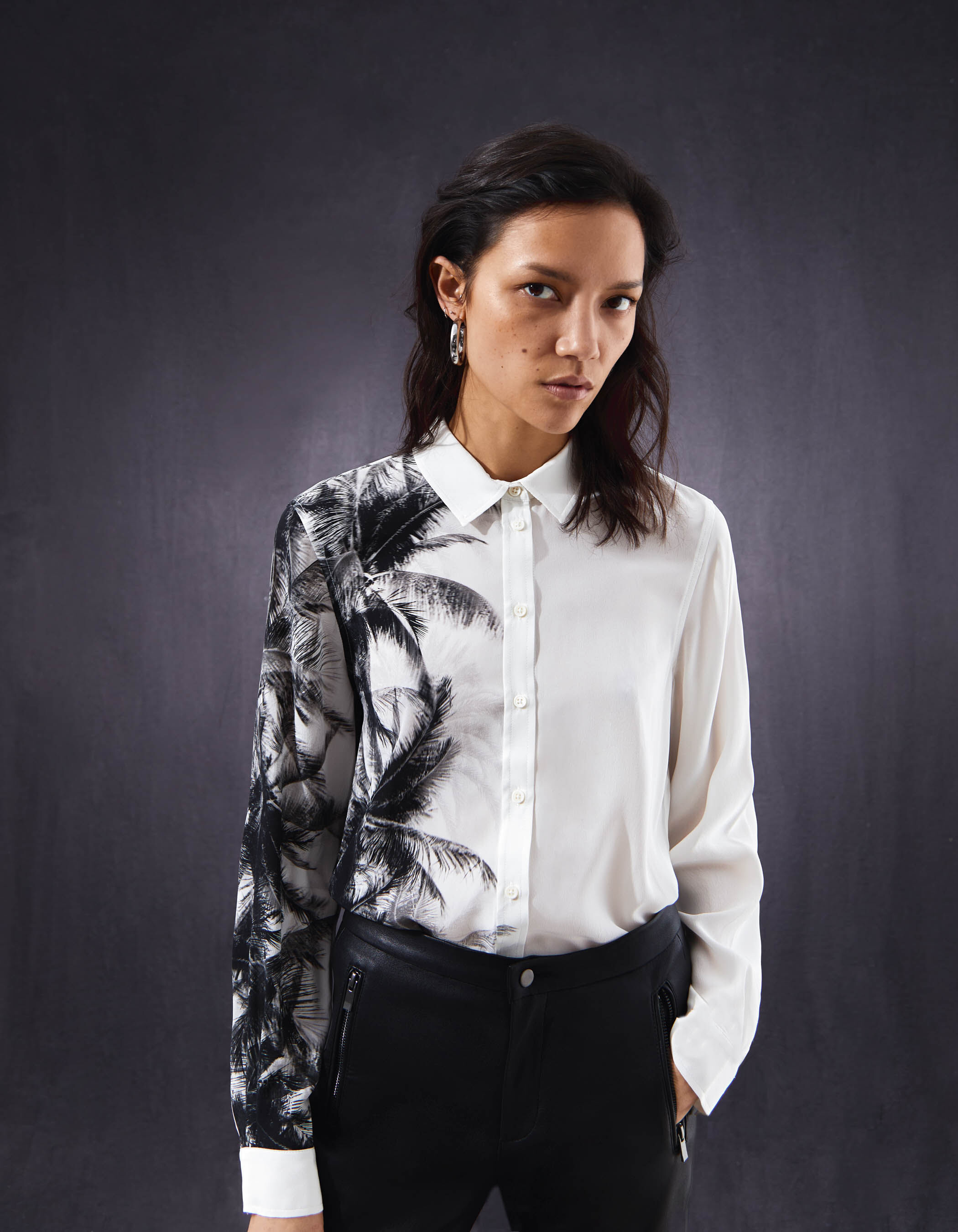 Camisa palmeras mujer online