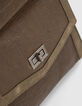 Sac The Driver Military en mix cuir kaki femme-4