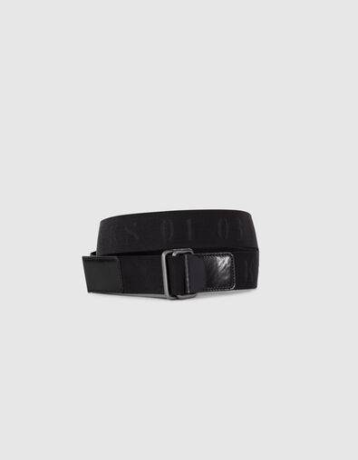 Men’s black belt with double-ring buckle - IKKS