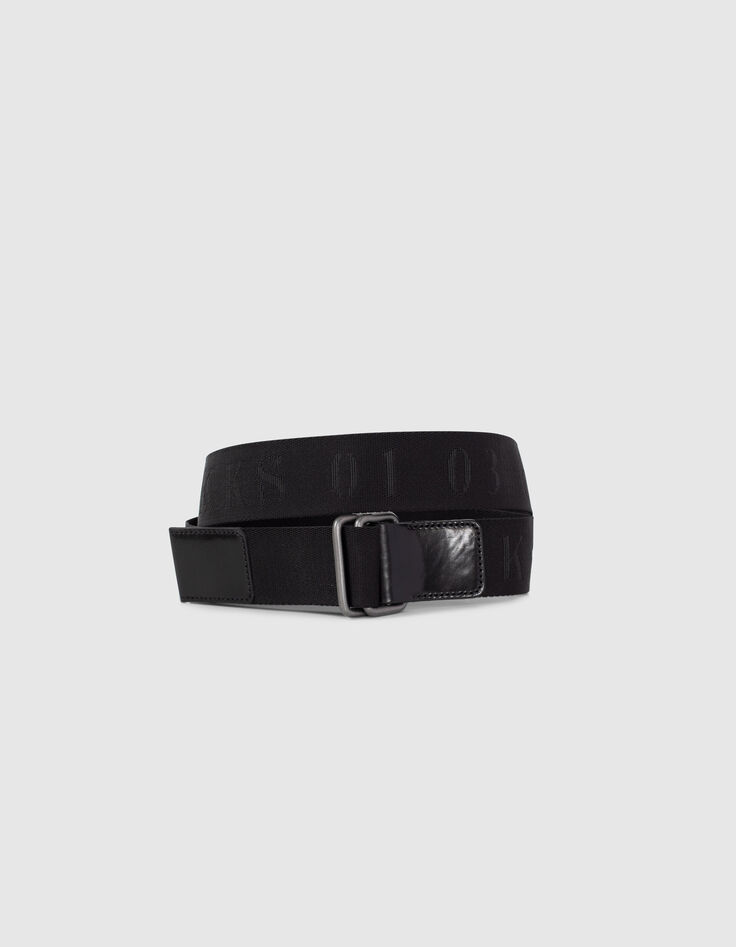 Men’s black belt with double-ring buckle-1