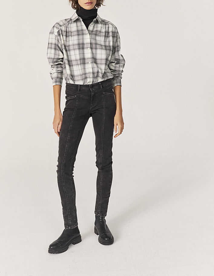 Oversized geruit overhemd dames-6