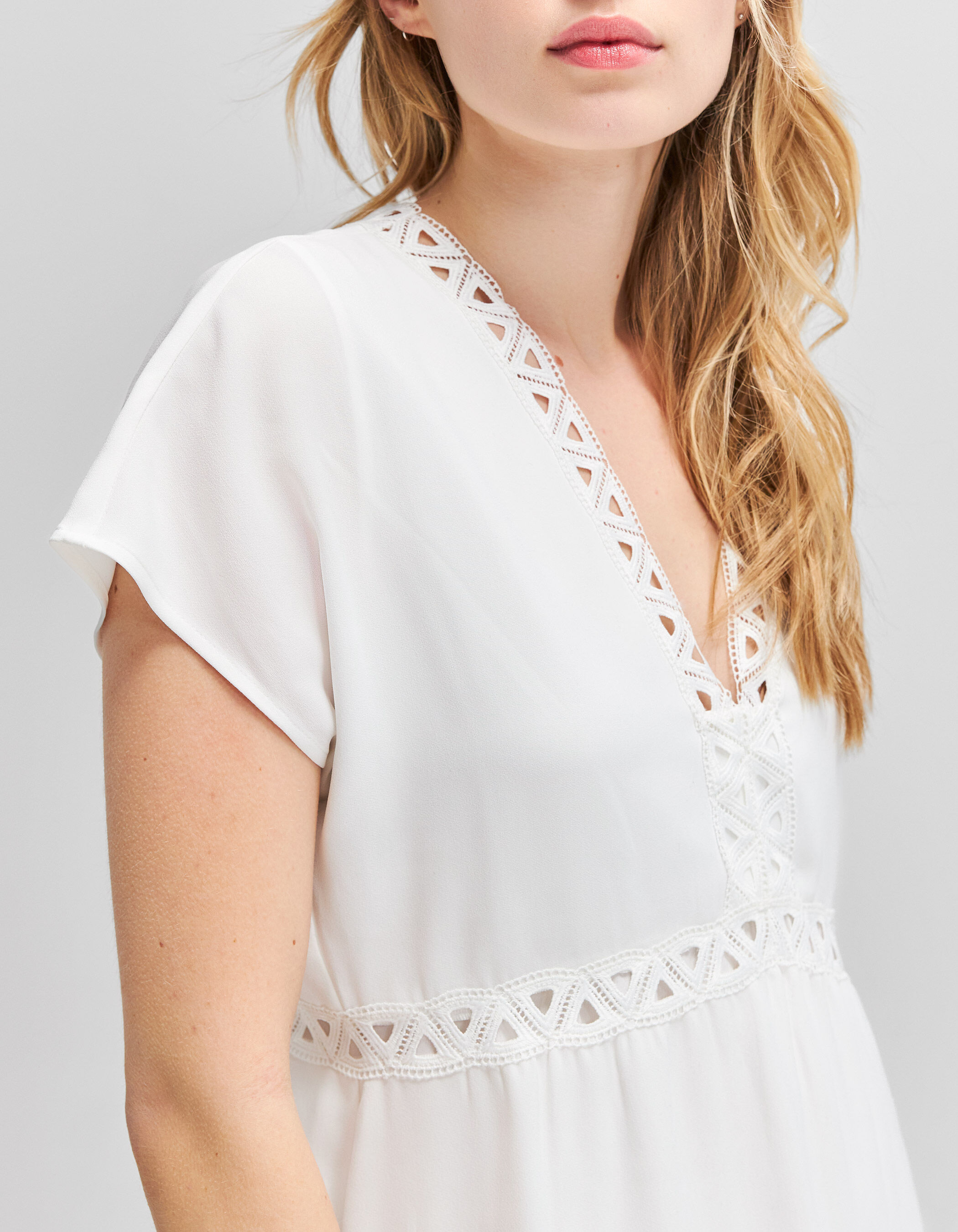Robe blanche ikks femme outlet