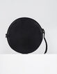 Sac à main rond noir en cuir avec clous I.Code-3