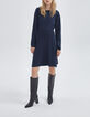 Robe pull marine tricot avec boutons-bijou Femme-6