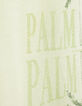 Groen visueel T-shirt met palmbomen en glitterboodschap voor Dames-8