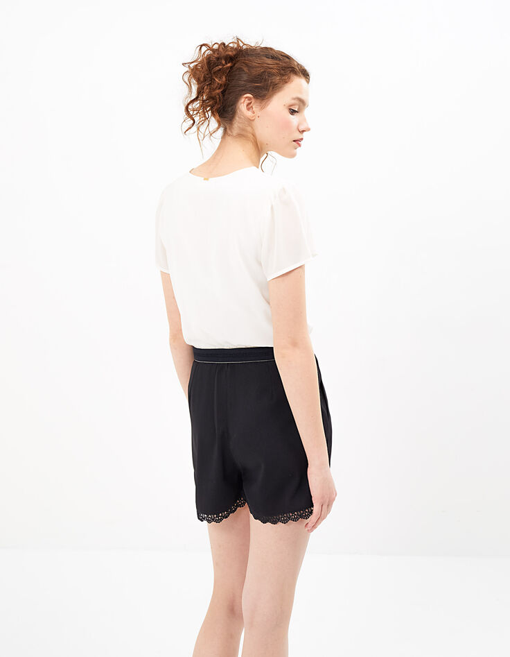 I.Code black playsuit with white top-3
