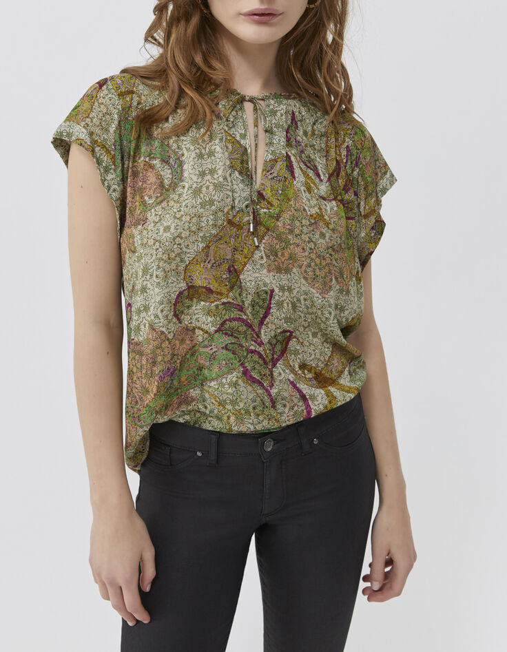 Women’s almond paisley print top-1