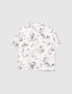 Blusa blanca Ecovero® estampado tela de Jouy niña-3