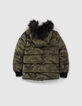 Kaki cartografie-camouflage pufferjas jongens-3