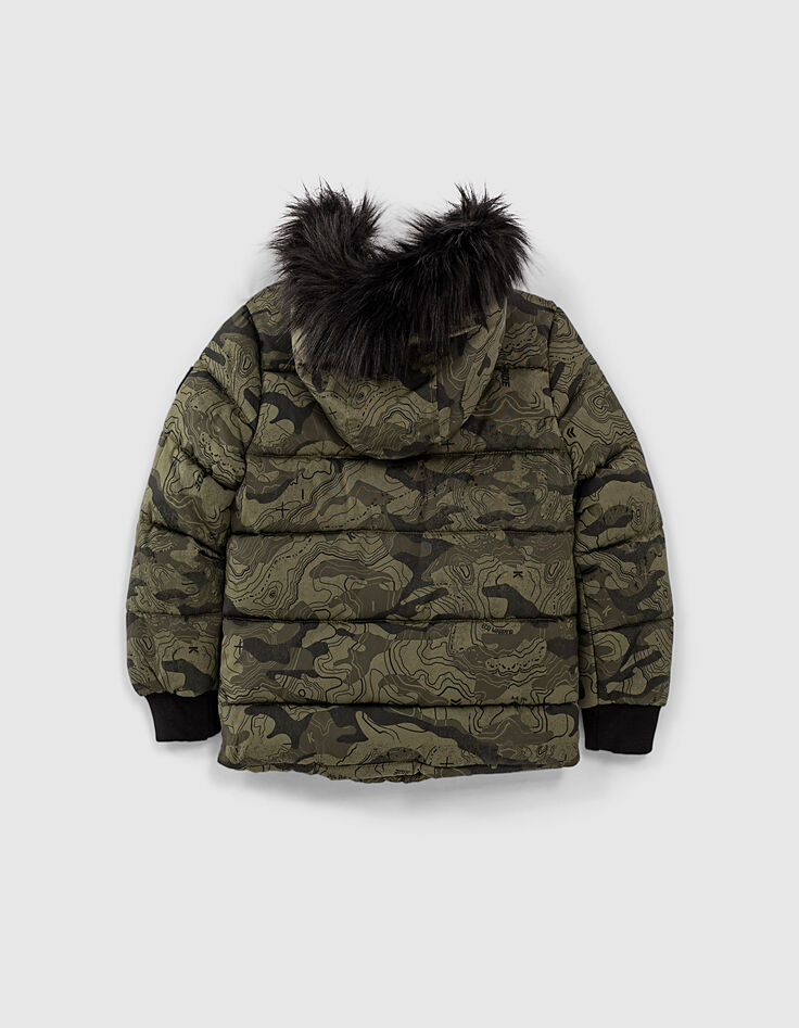 Kaki cartografie-camouflage pufferjas jongens-3