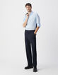 Men’s navy suit trousers with turn-ups-1