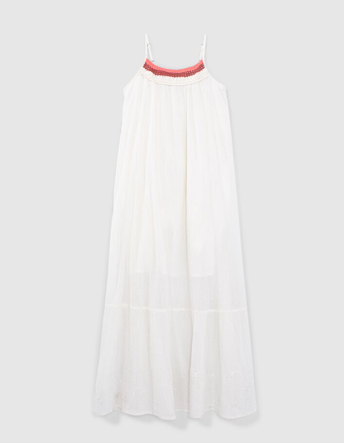 Combinaison Pantalon IKKS Fille 8 Ans - Blanc Cassé Et Rose - Occasion Très Bon état