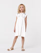 Robe écrue jacquard plastron brodé fille-1