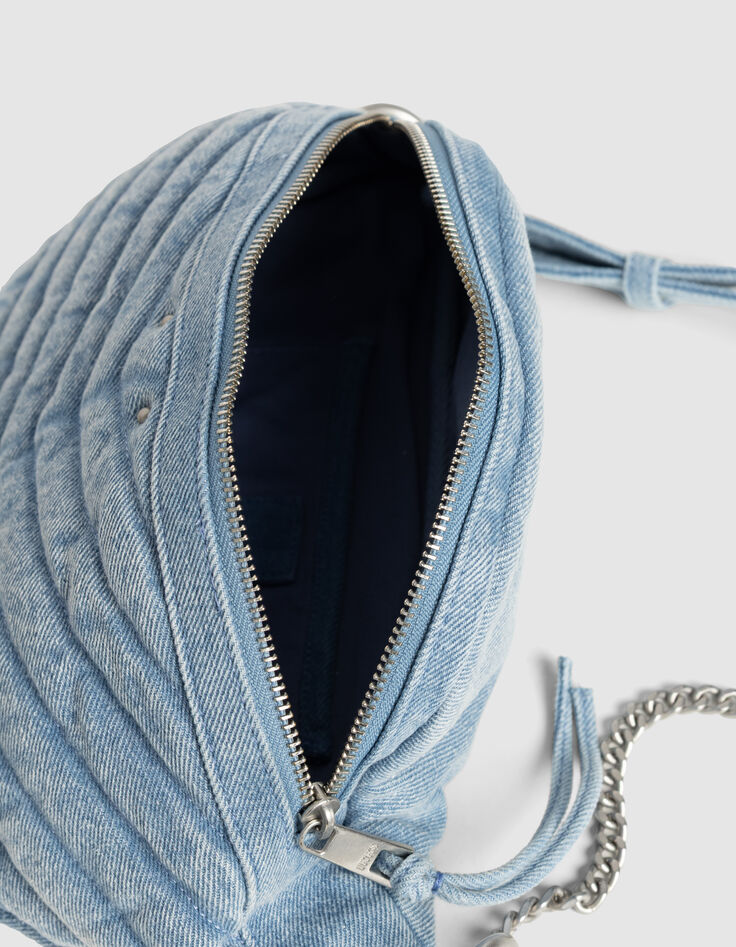 Sac banane 1440 bleu en jean délavé Femme-4 Sac banane 1440 bleu en jean délavé Femme-4